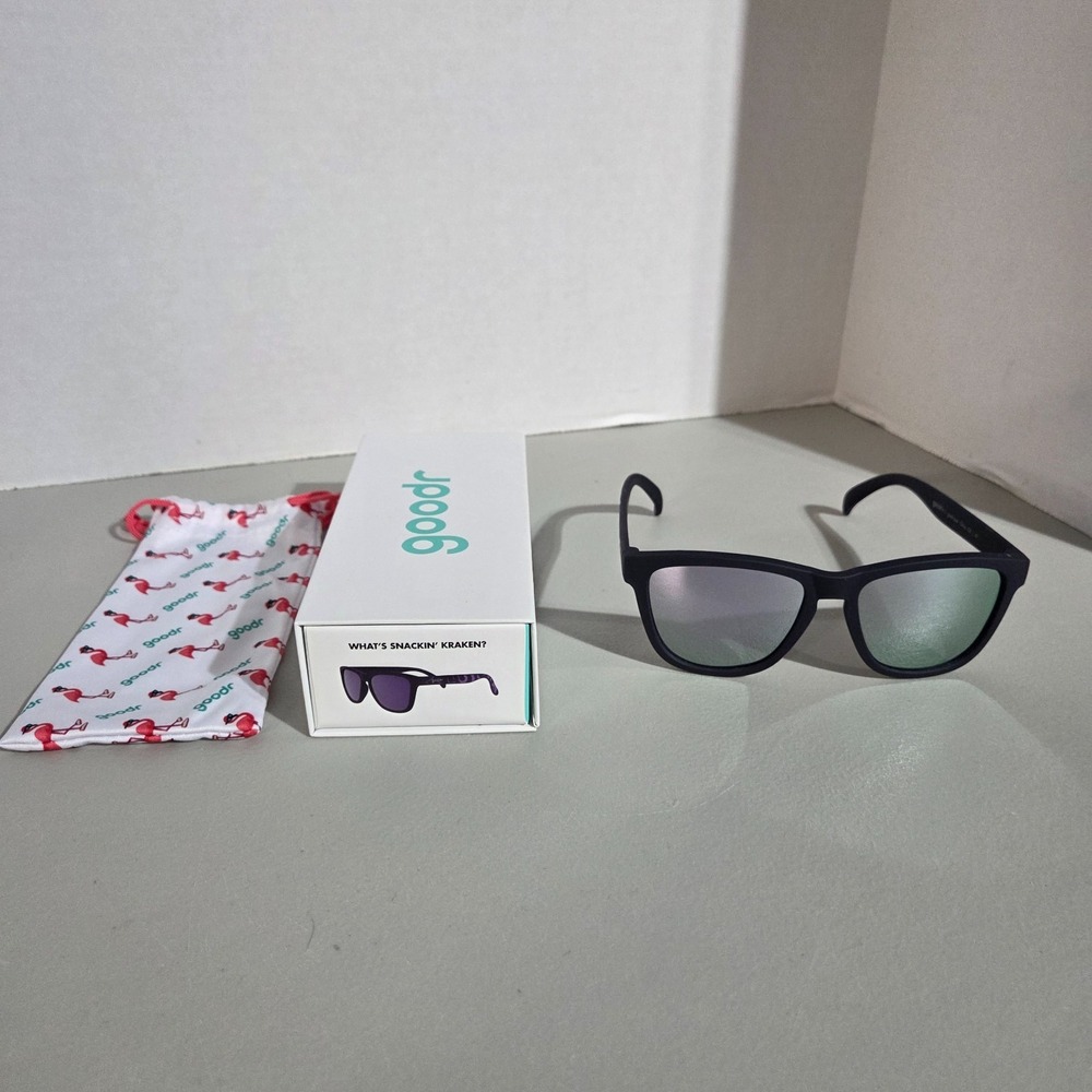 Goodr Rare Sunglasses "What's Snackin Kraken?" Purple Mirror Sunglasses
